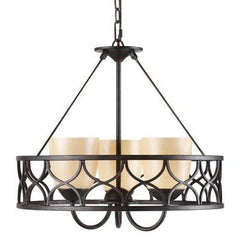 Golden Lighting Cercado 3 Light Mini Chandelier in Corsini Bronze 9018 - 3P - COB - Eva Essentials