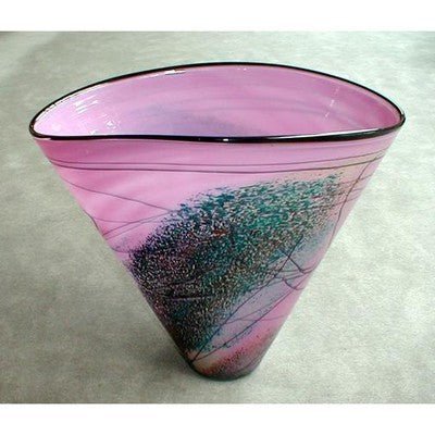 Ioan Nemtoi Cone Lila Forest Hand Blown Glass Art - Signed - Eva Essentials