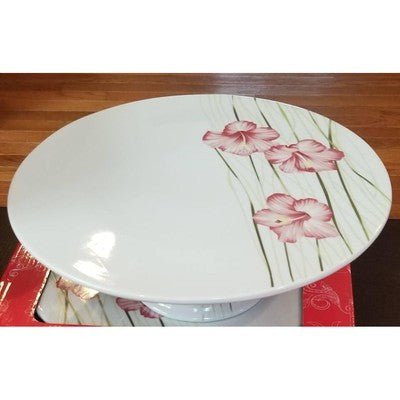 Joseph Sedgh Cake Plate Stripes Flowers - Eva Essentials