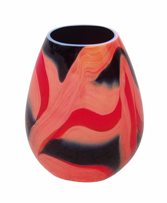 JOZEFINA ATELIER Black & Red Decorative Centerpiece Milan Vase - Eva Essentials