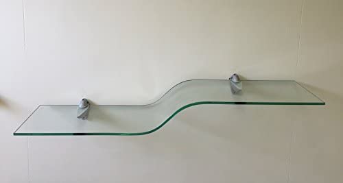 JOZEFINA ATELIER Elegant Glass Shelf with Silver Brackets - Eva Essentials
