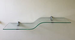 JOZEFINA ATELIER Elegant Glass Shelf with Silver Brackets - Eva Essentials