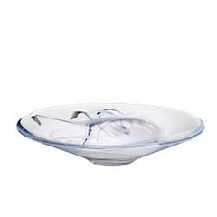 Kosta Boda Art Glass Tampere Clear with Blue Swirl 7070705 - Eva Essentials