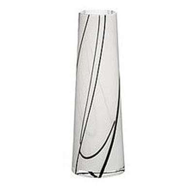 Kosta Boda Barcelona Vase by Anna Ehrner White with Black Lines - Eva Essentials