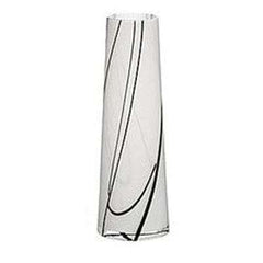 Kosta Boda Barcelona Vase by Anna Ehrner White with Black Lines - Eva Essentials