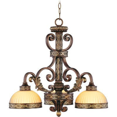 Metropolitan Lighting Seville Collection Chandelier in Palacial Bronze with Gilded Accents 2 Lights - Eva Essentials