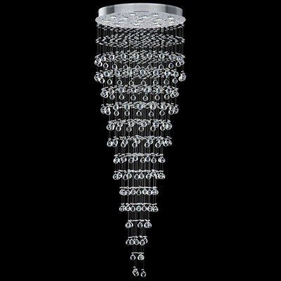 Nulco 248 - 80 - 03 Chrome with 30 Percent Lead Crystal Sonata Crystal Sixteen Light Down Lighting Chand - Eva Essentials