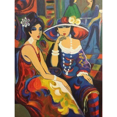 Oil Painting Afternoon Tea Gossip 24" x 36" - Eva Essentials