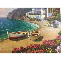 Oil Painting Boats of Toscana 24"x20" - Eva Essentials