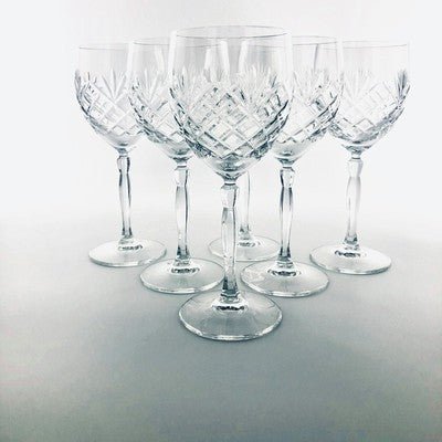 Oxford Crystal Goblet Glasses Set of 6 - Eva Essentials