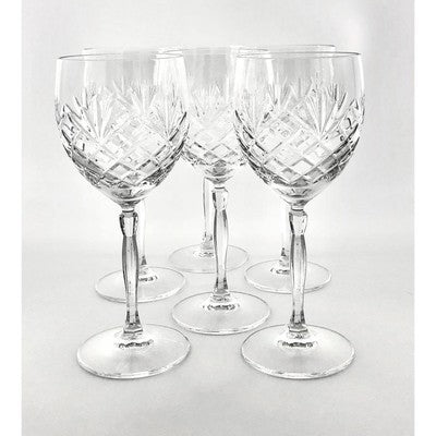 Oxford Crystal Goblet Glasses Set of 6 - Eva Essentials