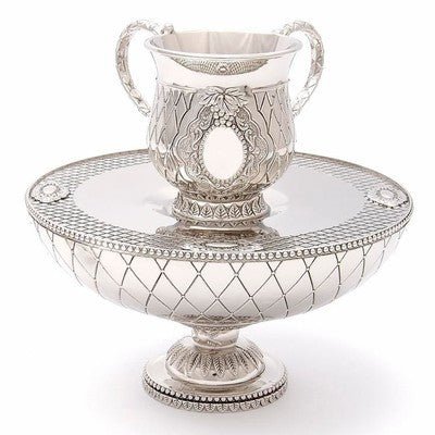 Pearl Water Nickel Plated Mayim Achronim Handwash Cup - Eva Essentials