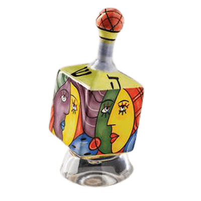 Picasso Style Muzeum Hand - Painted Ceramic Dreidel - Eva Essentials