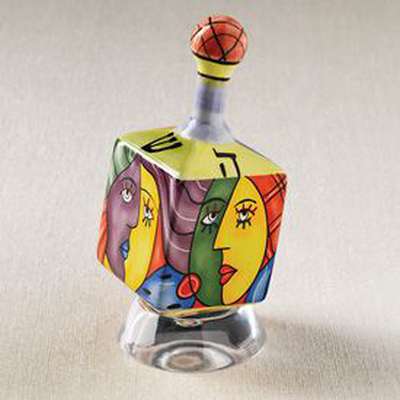 Picasso Style Muzeum Hand - Painted Ceramic Dreidel - Eva Essentials