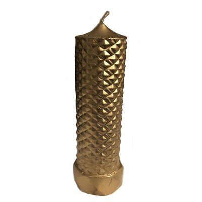 Point a La Ligne Honeycomb Gold Pillar Candle - Eva Essentials