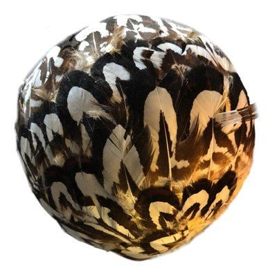 Round Featherd Browns to White Sculpture Ball - Eva Essentials