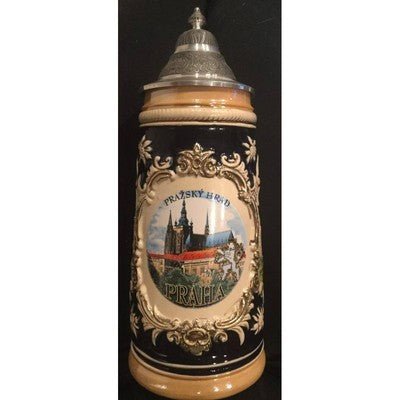 Rustic Prazsky Hrad Praha Czech Republic Panorama Beer Stein - Eva Essentials