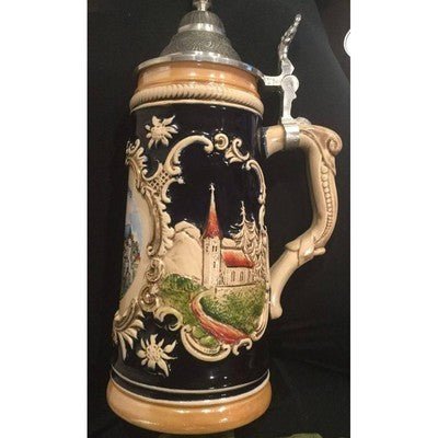 Rustic Prazsky Hrad Praha Czech Republic Panorama Beer Stein - Eva Essentials