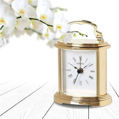 Seiko Napoleon Quartz Desk Clock QHE109GLH - Eva Essentials