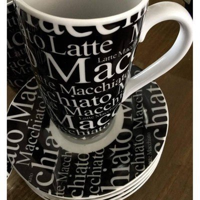 Tannex Macchiato Latte Cups and Saucer Set of 4 - Eva Essentials