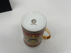 Teacup Set of 2 Red/Burgundy Versace Style 8 oz - Eva Essentials