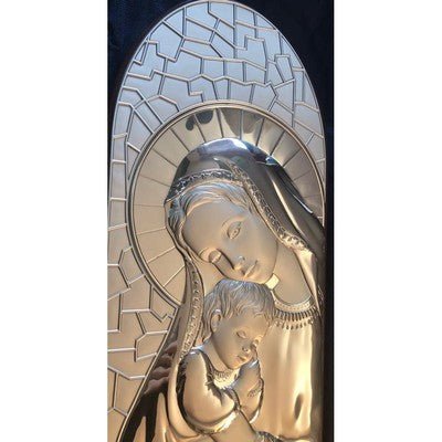Wall Decor Argenti Preziosi Madonna with Child 20" x 8" Made in Italy - Eva Essentials