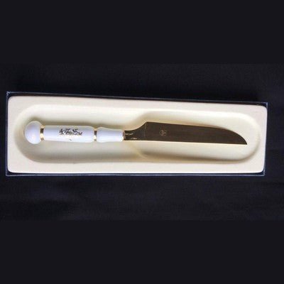 Weimer Porcelain White and Gold Knife - Wellner Auer Bestecke Made in Germany Serveware - Eva Essentials