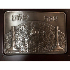 Wood and Silver Challah Board Square - Eva Essentials