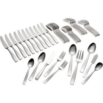 Yamazaki Flatware Bolo 65 Piece Stainless Steel Set for 12 - Eva Essentials
